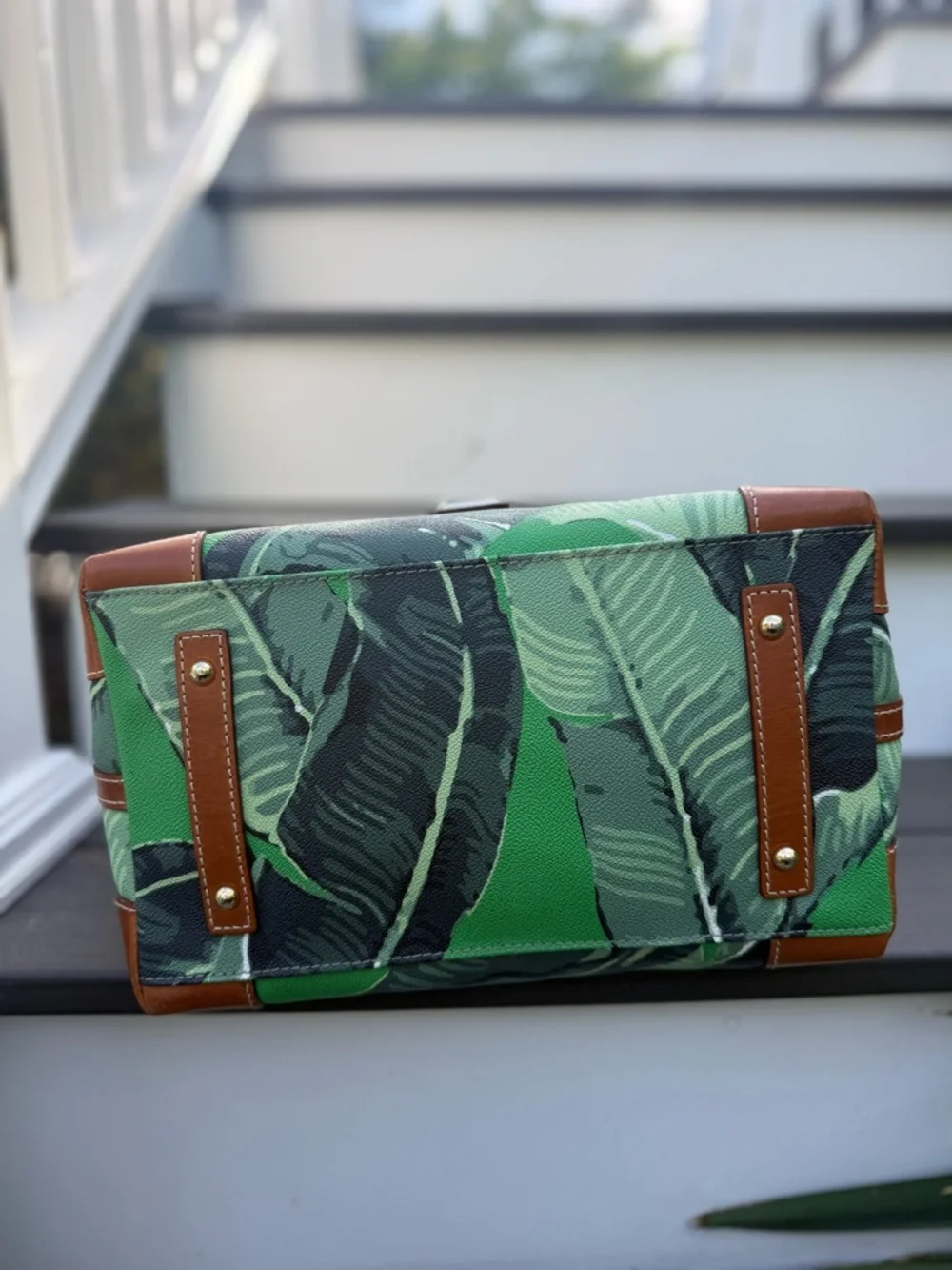 Dooney & Bourke Banana Leaf Domed Satchel - Picture 3 of 6